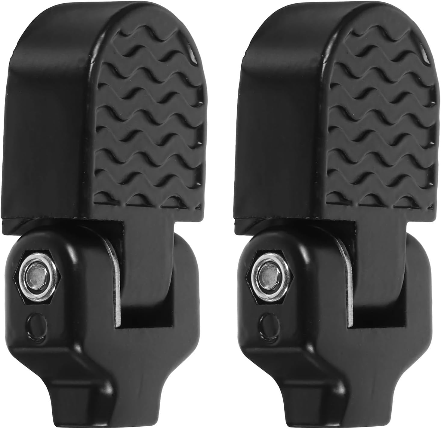 Bike Pegs 5 Pair Aluminum Alloy Rear Seat Foot Pegs - Foldable Non-Slip Motorcycle Passenger Footrests, Universal Fit for Cruiser/Chopper