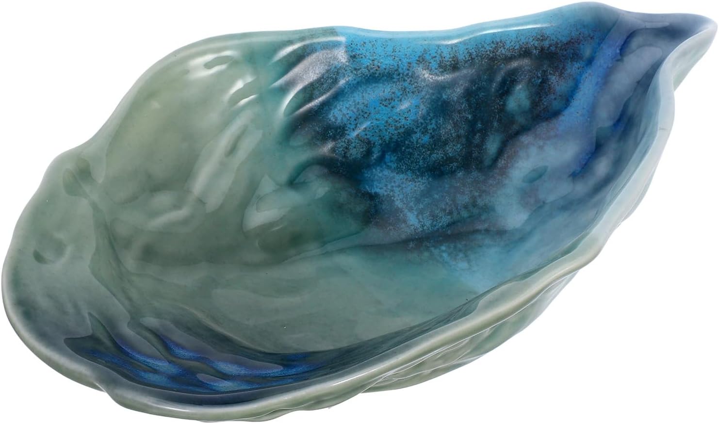 Ceramic Oyster Shell Dish Xmas for Soy Sauce Dipping and Dining
