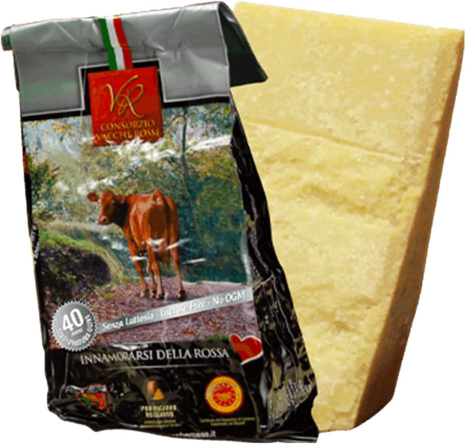 Parmigiano Reggiano PDO Red Cows - Seasoned 40 Months - 2,2 lbs (1 Kg)