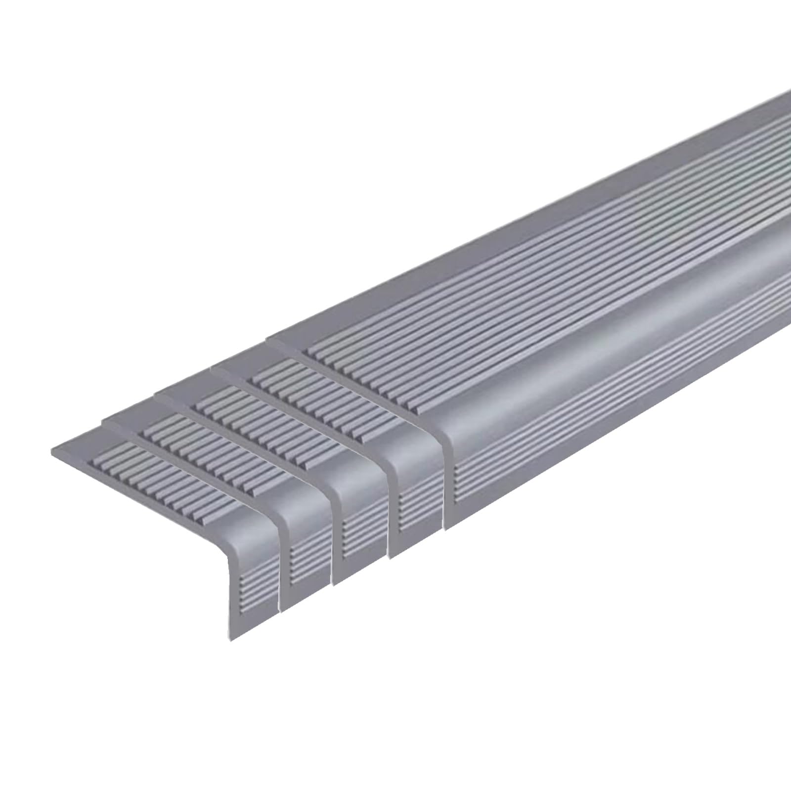 YLLFFLL 5 10 15 20 25 30 Pack Gray Stair Edge Protector, L-Shaped Stairway Nose Molding with Self-Adhesive Tapes, Easy to Intall Step Edge Trim Strips(30pack,1.4m/4.6ft)