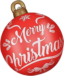 Toyvian Decorações De Natal Enfeites De Natal Bola Inflável Decoração De Natal Ao Ar Livre Bola Decoração Inflável Ornamento De Natal Infláveis Férias Infláveis Pvc Brinquedo Grande