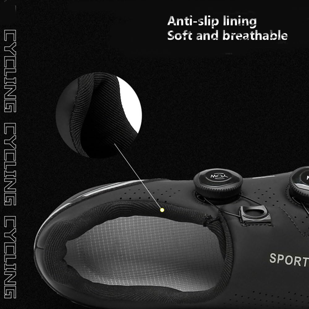 Zapatilla de Ciclismo Hombre Mujer, Zapatillas Carretera MTB Compatibles SPD Lock System
