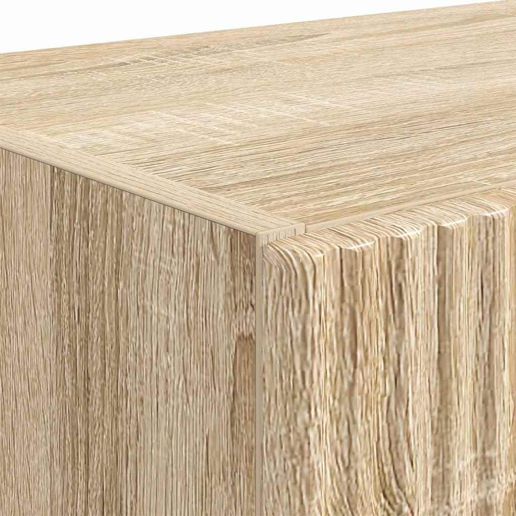 TV-Wandschrank, Holz, Sonoma-Eiche, 59,5 x 31 x 60 cm | Drehtüren 90°, Aufbewahrung mit mehreren Fächern, einfach zu installieren, Pflege mit feuchtem Tuch