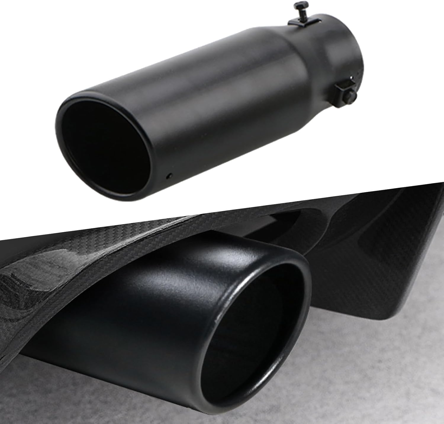 ZBGUN 1 PC Car Exhaust Muffler,8.5In Durable Metal Long