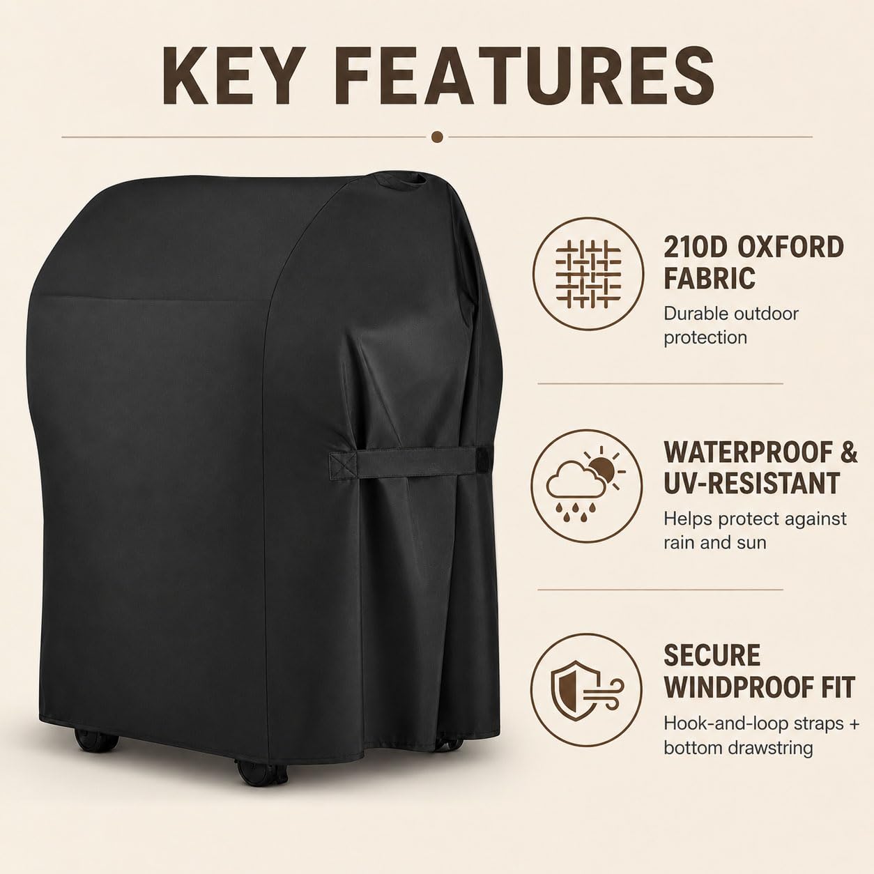 Funda para Barbacoa de Gas para Weber Summit E/S 470 2008-2023, Impermeable UV Oxford 210D Cubierta para Parrilla Exterior, Asas y Cordón Ajustable
