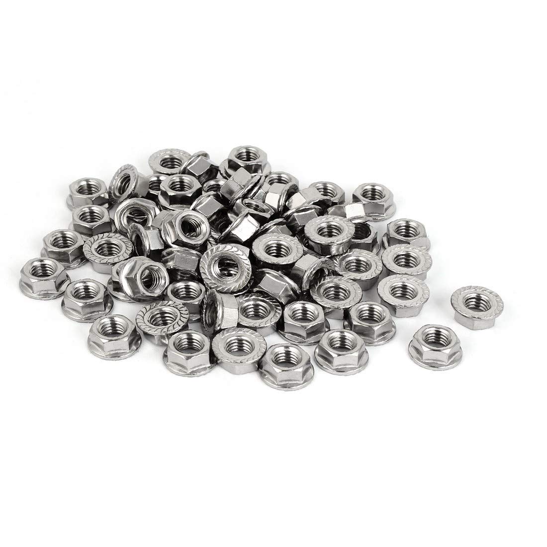 New Lon0167 3/8' '- Vorgestellt 16 304 Edelstahl zuverlässige Wirksamkeit verzahnt Flansch Sechskantschraube Sicherungsmuttern 100st(id:80c f4 3f 86b)