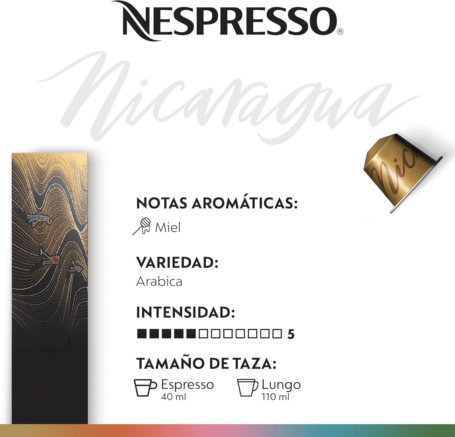 Nespresso Café Master Origin paquete variado 50 cápsulas: Colombia, Etiopía, India, Indonesia, Nicaragua - Sistema Original