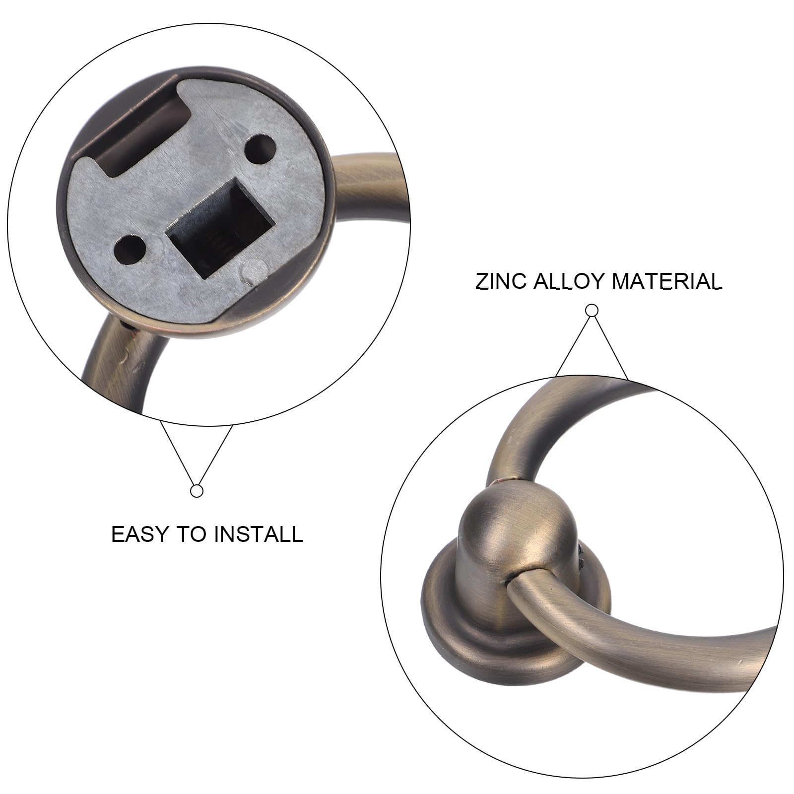 Tofficu Aldaba de Puerta Diseño Antiguo en Aleación de Zinc para Uso en Puertas de Entrada y Exteriores, Llamador Resistente y Fácil Mantenimiento