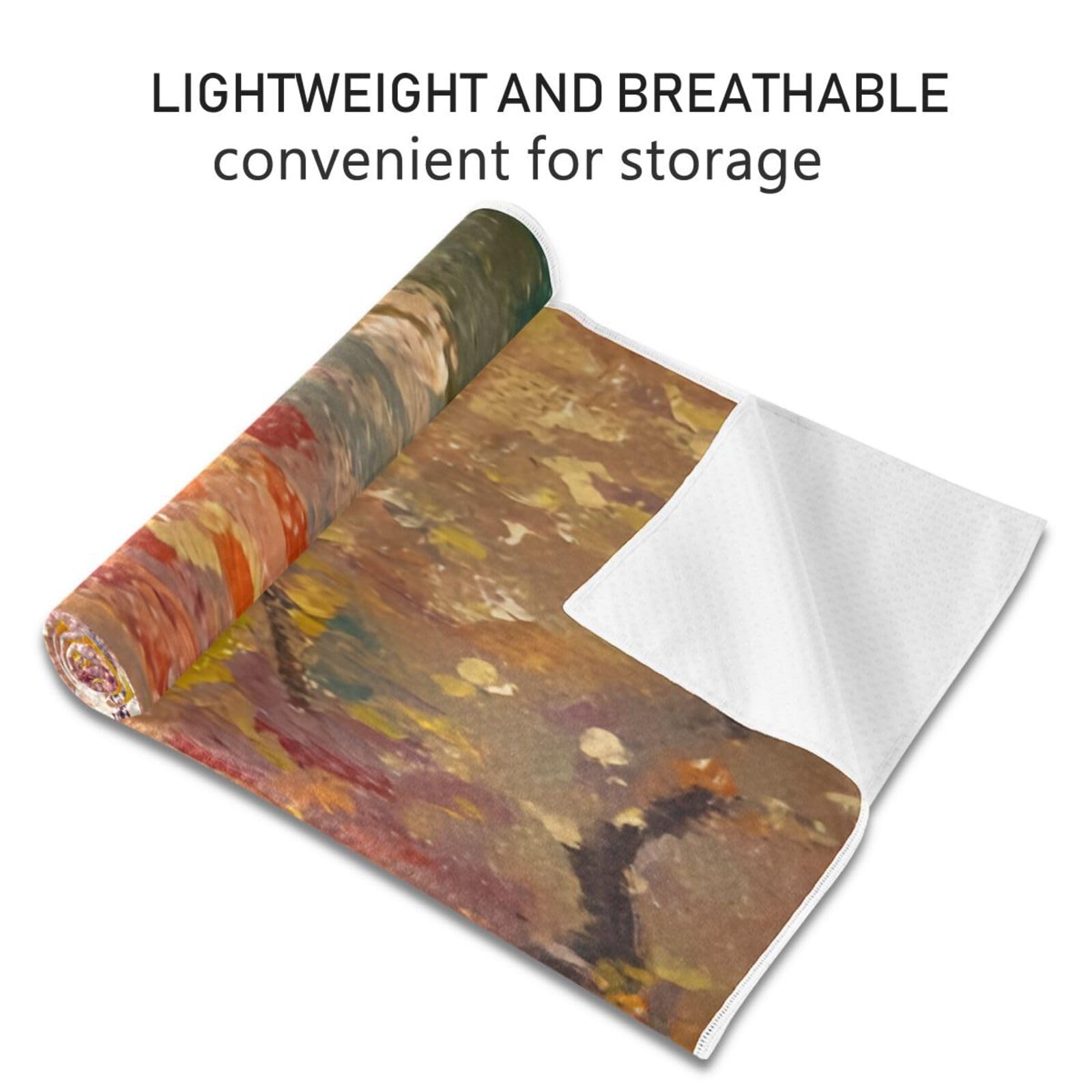 Wassud Flowers and Hummingbird Yoga Towel Mat with Organizer Bag Sweat Absorbent Yoga Mat Towel Non Slip Hot Yoga Pilate Fitness 27