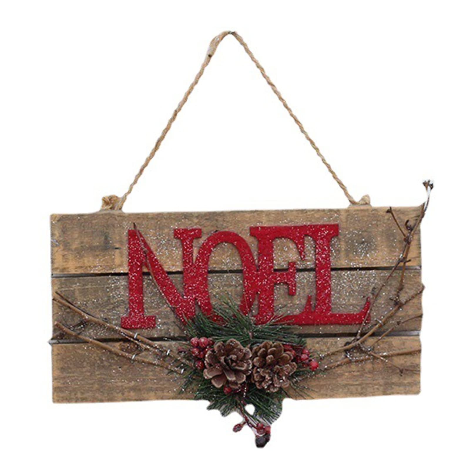 Kalttoy B4298 Christmas Ornaments Hanging Rectangle Farmhouse Hanging Sign For Christmas Holiday Wedding Decor Merry Signs For Home Decor For Home