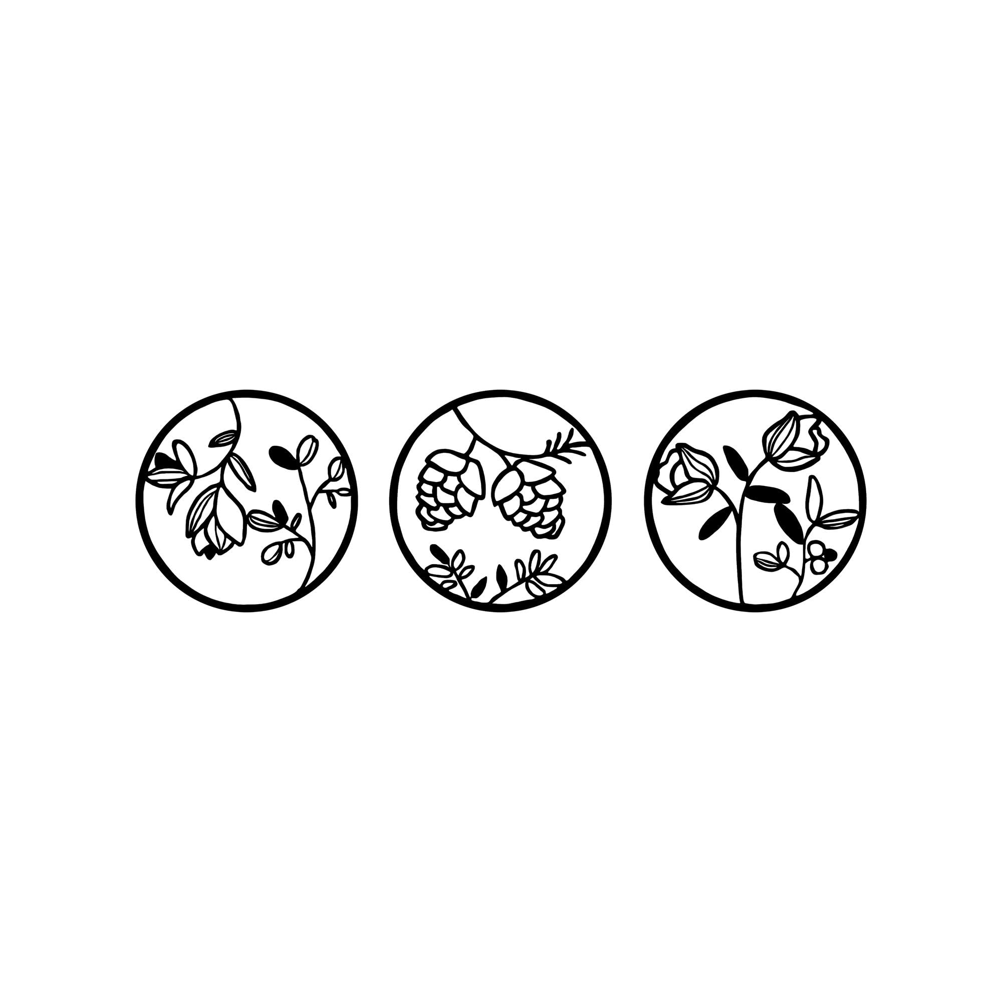 Stylish Black Decorative Metal Wall Accessory, 30 cm Diameter, 100% Metal (1.5 mm Thick), Perfect for Modern Home Decor & Accent Walls