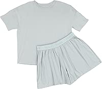 Hanes Women's Originals SuperSoft Boxy T-Shirt & Sleep Shorts Set, Comfywear Lounge/Sleepwear