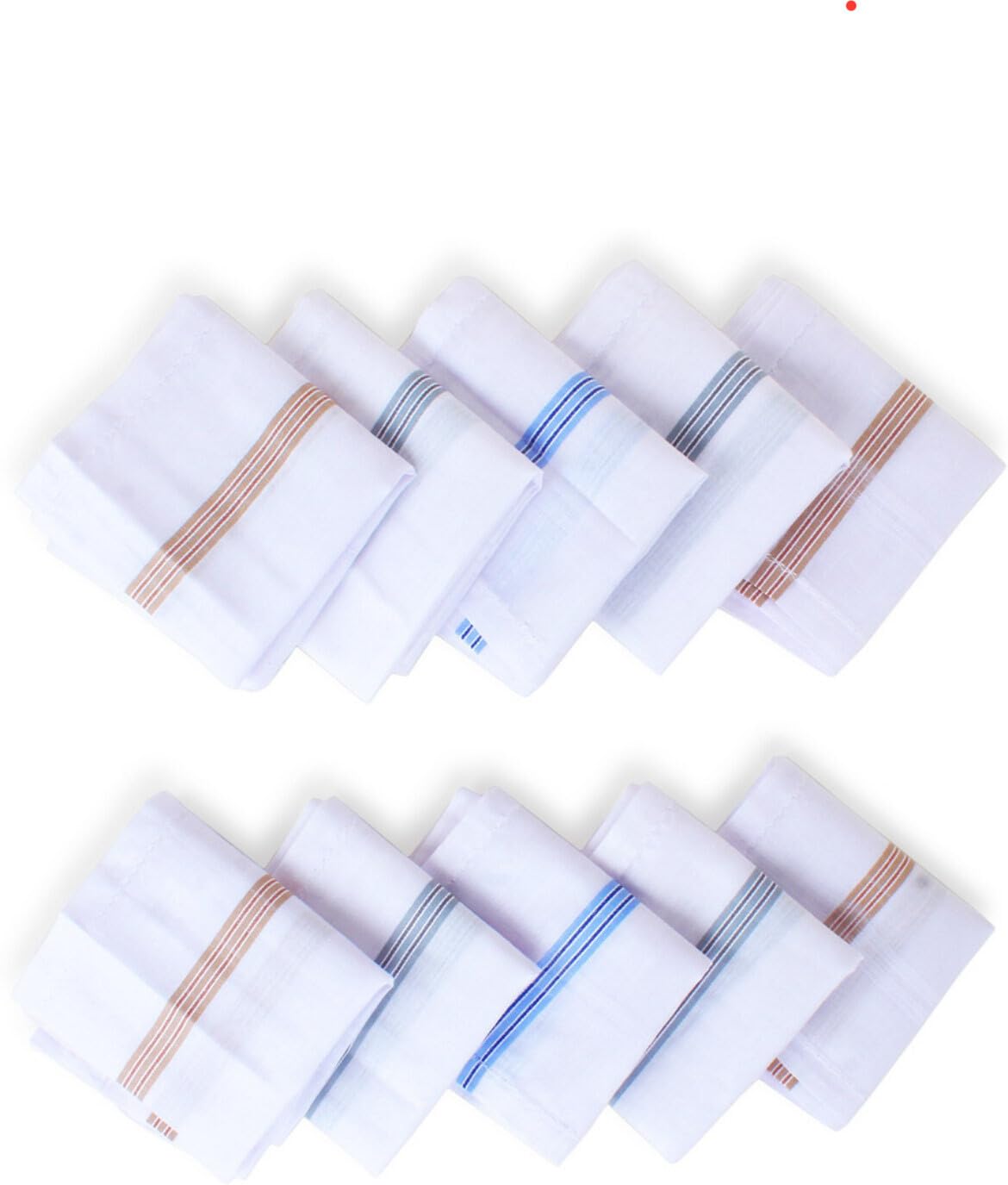 Handkerchiefs for Men & Women | Soft, Absorbent & Reusable Cotton Handkerchiefs (Multi-color) Pack of 12-image-40