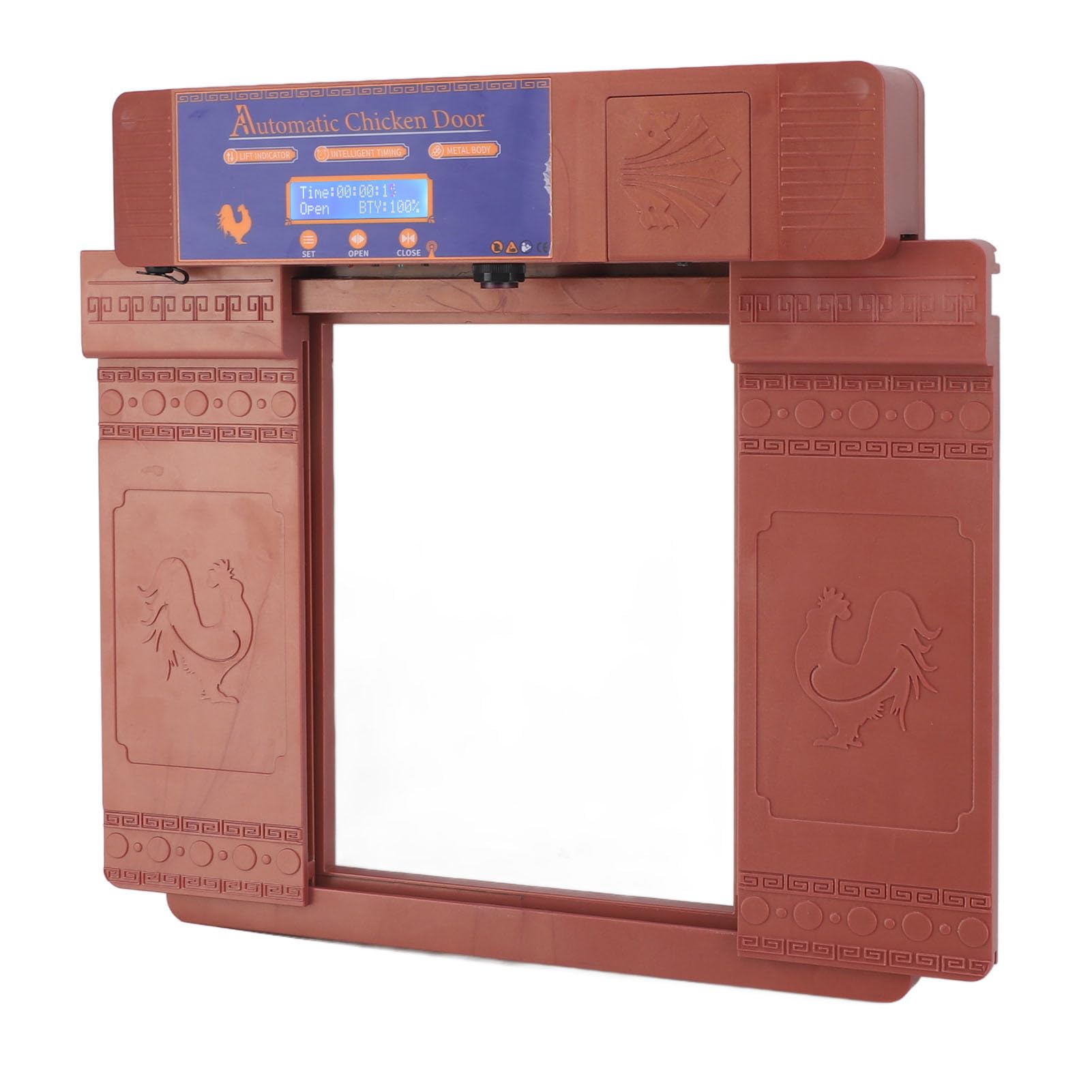 Porta per pollaio ad energia Solare, apriporta Automatico per polli, modalità Multipla, sicura, Luce per Anatre, oche e pollame (Bronzo)