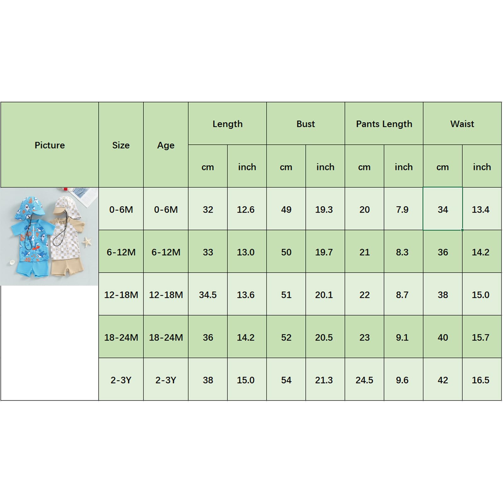 Neonato Costume da Bagno Anti-UV Tee Shirt Manica Corta e Pantaloncini da Bagno con Cappello Set 3 Pezzi Costume Nuoto Piscina