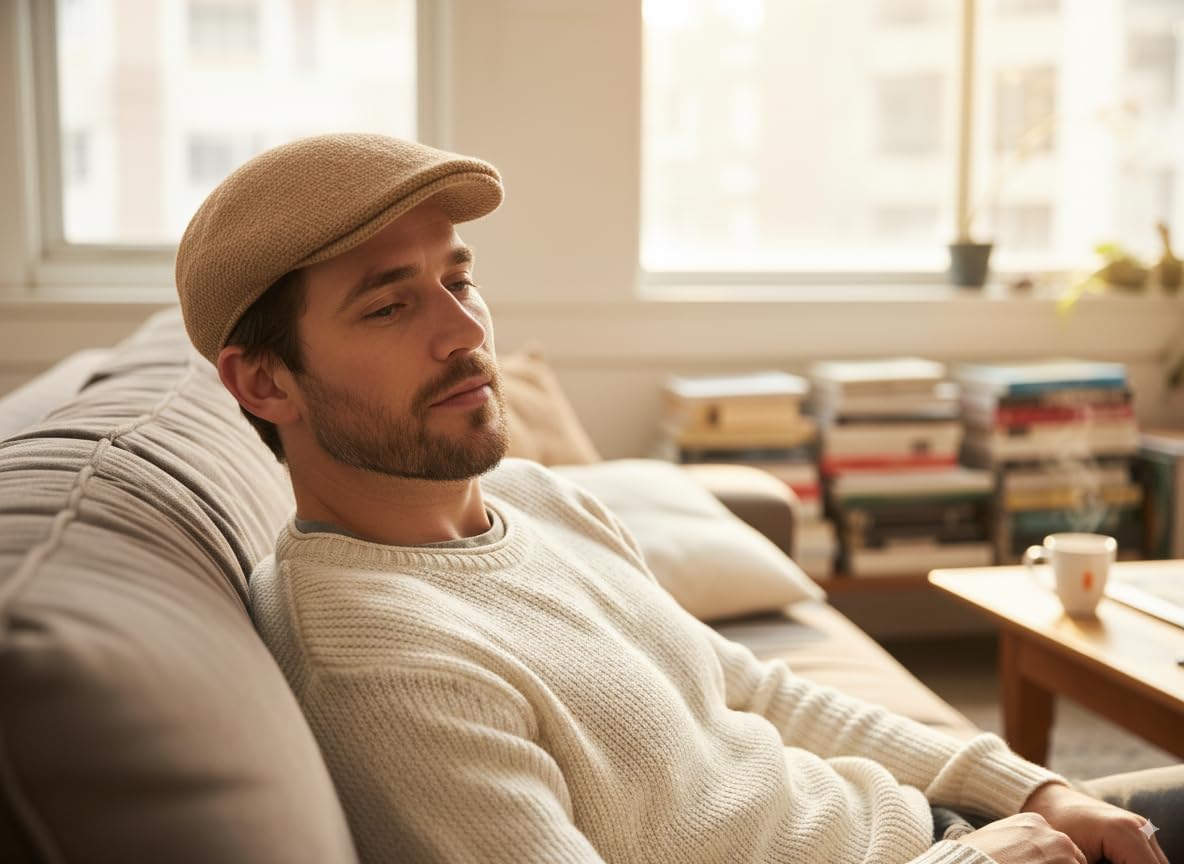 Knit Flat Ivy Newsboy Cap for Men Irish Hat Beret Hat Gatsby Cabbie Cap