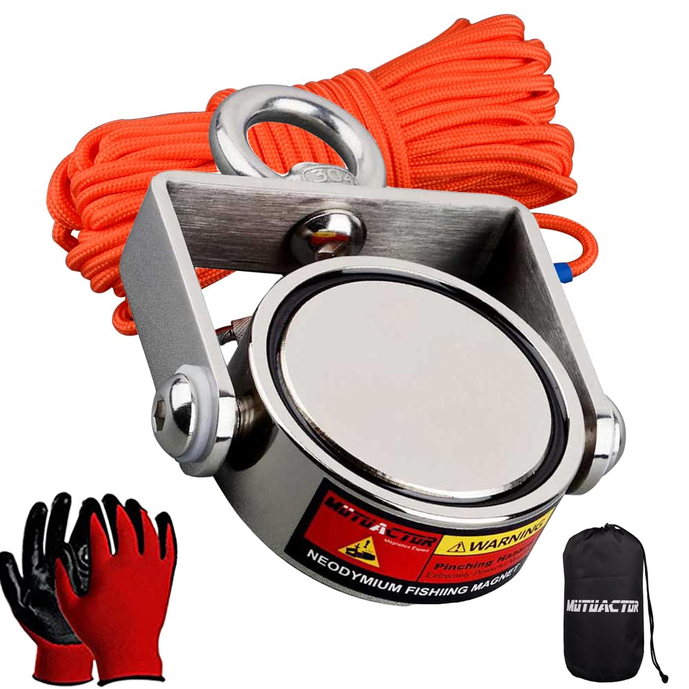 Magnete magnetico da pesca a 360°, tipo di combinazione, 600 kg, forza di trazione magnetica, forte magnete al neodimio, N52, forti magneti per caccia al tesoro nei fiumi