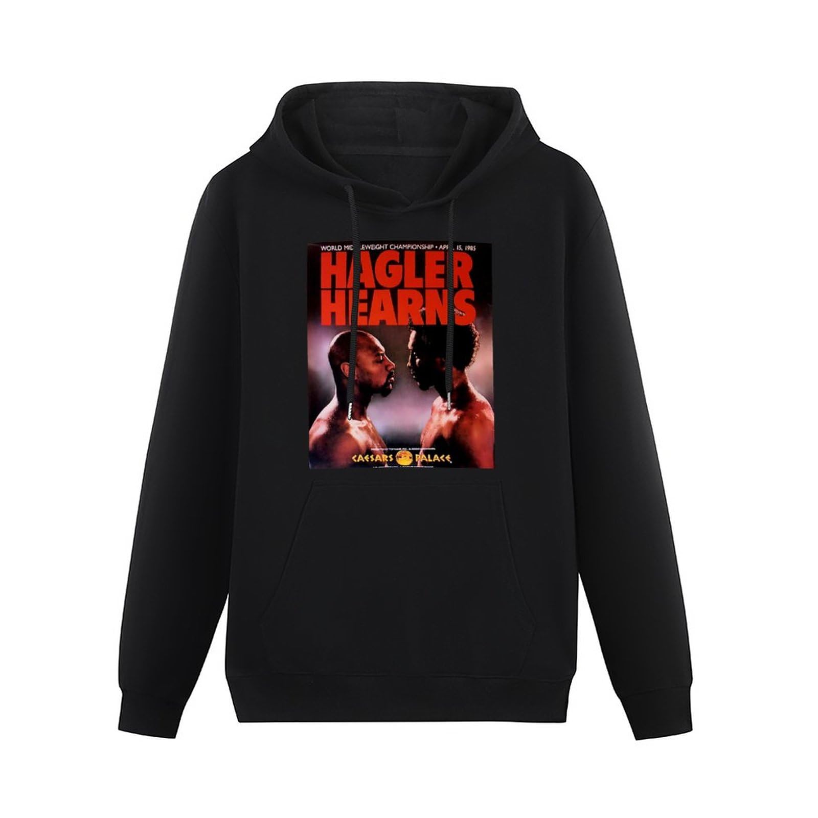 Shui Ti Du Unisex Black Marvin Hagler Vs Tommy Hearns 1985 Vintage Fight Poster Pullover Hoody 3XL