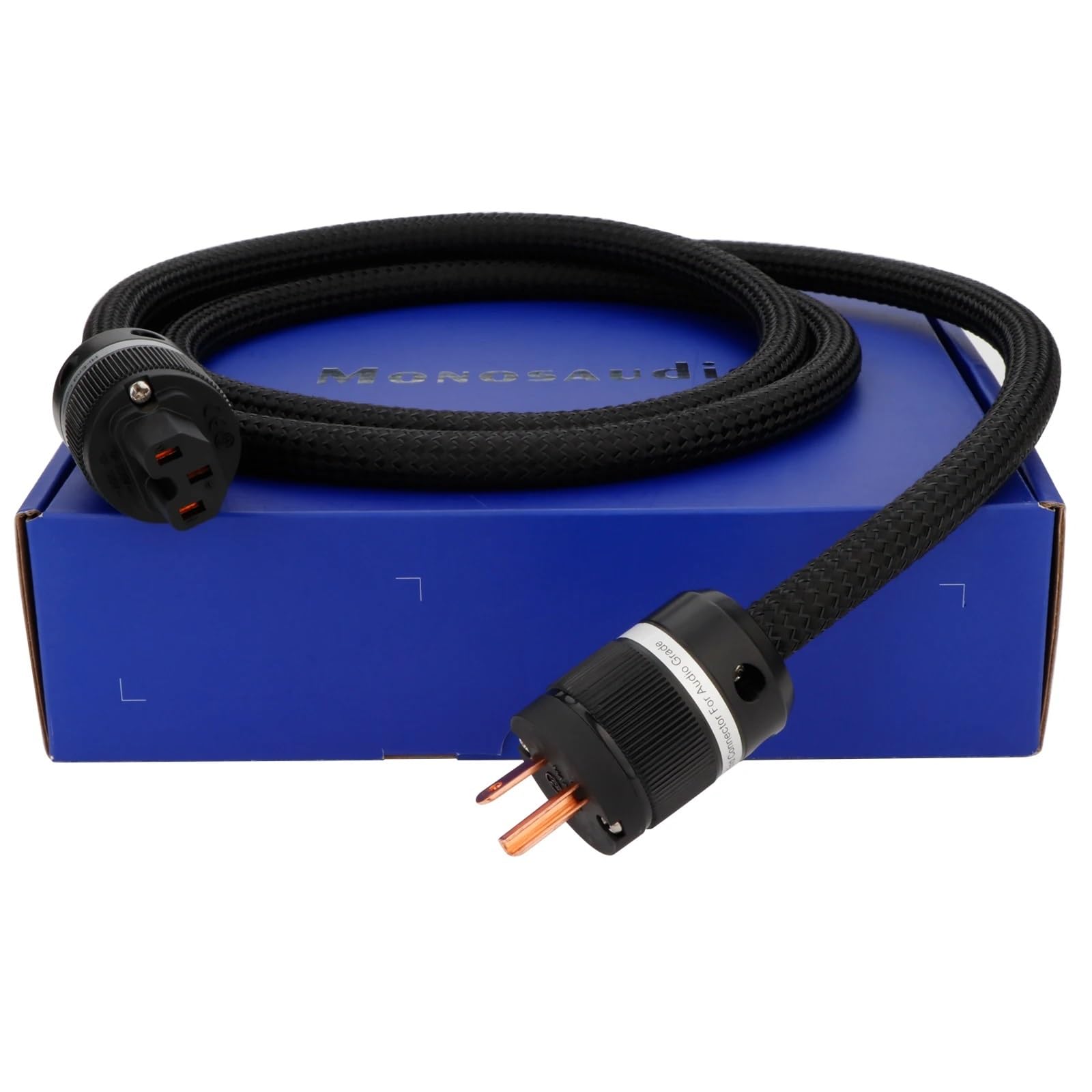 Cable de alimentación CA Schuko P903, Cable de alimentación CA for audiófilos con Conector IEC de Cobre Puro, Cable de alimentación HiFi.(1m)
