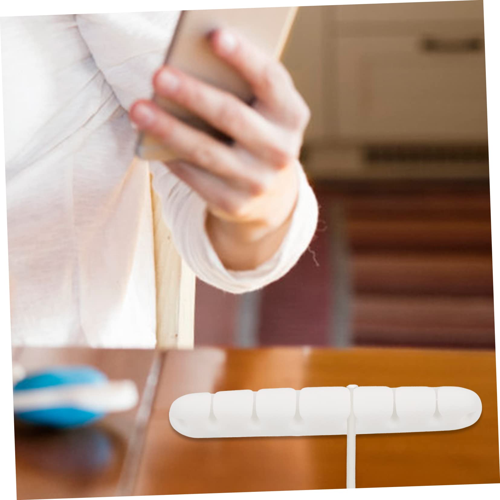 DOITOOL 5sets Silikon Klebstoff Kabel Clip Cord Organizer 8 Slots Draht Für Desktop Daten 2 Stücke * 5