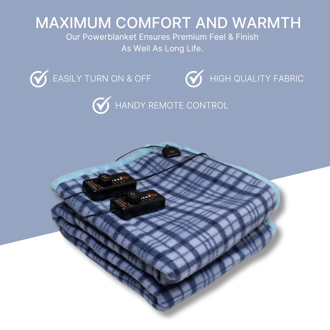 Buy Power Blanket Electric Blanket Warmer, Heating Double Bed 5ft