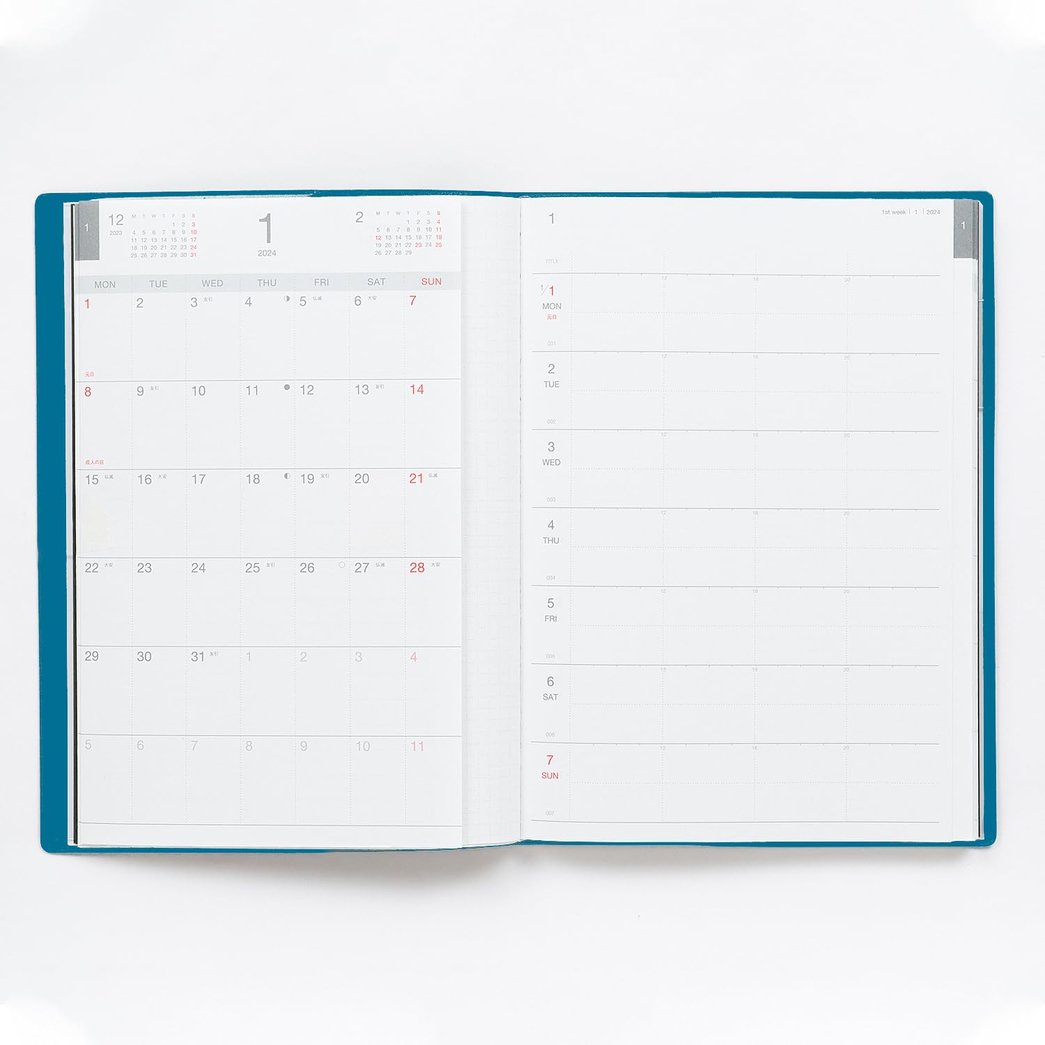 Amazon.co.jp: GreetingLife Moment Planner 2024 A5 Weekly Soft
