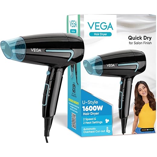 Vega U Style Foldable Hair Dryer 1400-1600W