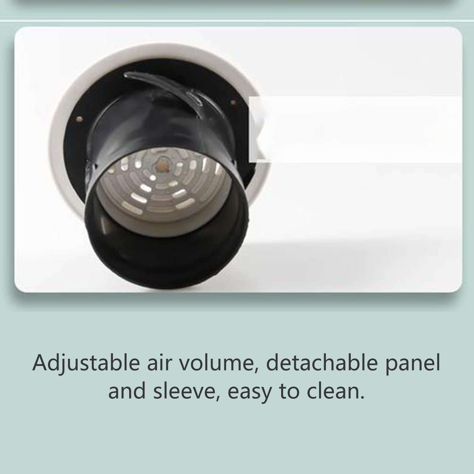 MFFIRE Salida De Aire Redonda Rejilla De ABS Cubierta De Rejilla Blanca Entrada De Aire Ajustable, Adecuada para La Ventilación De La Cocina Oficina del Baño,125mm