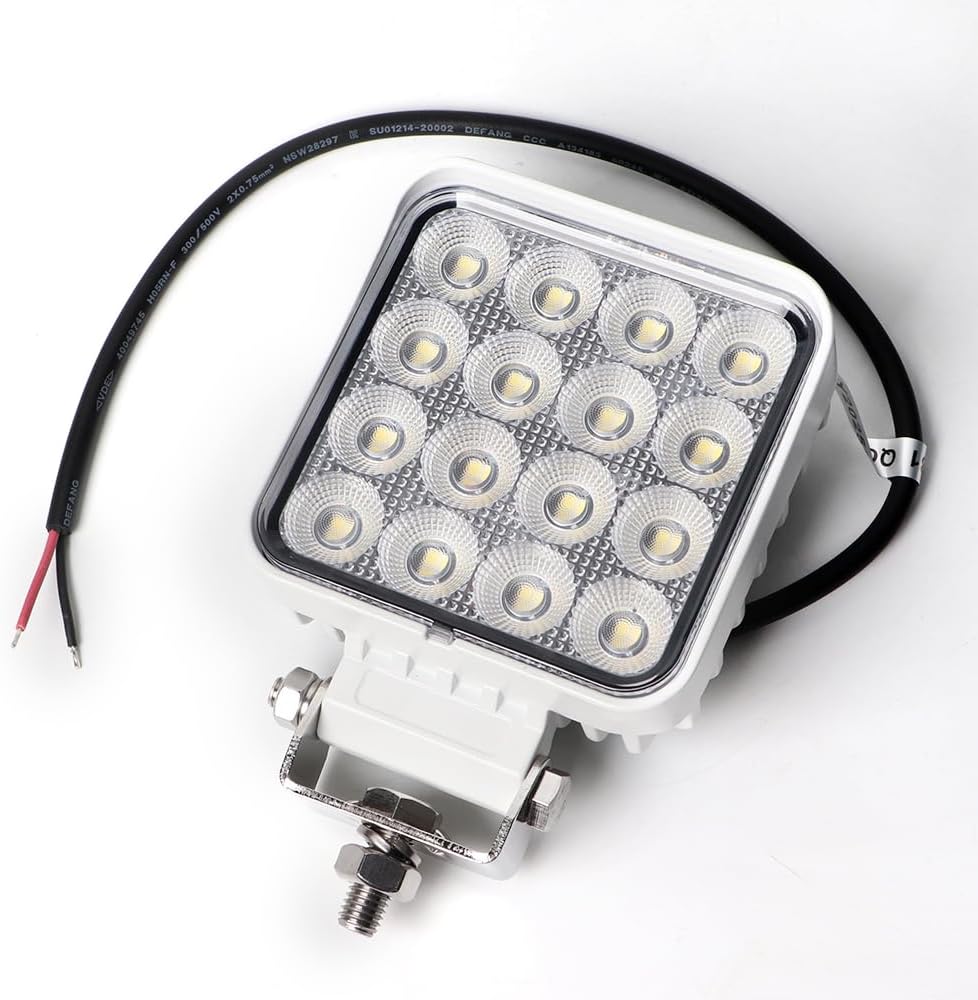 Exzeit 128W Waterproof Led Boat Lights, 12800 Lumens Marine Lights150°Flood Spreader Light for Ponton T-top Stern Yacht, 4.3inches, 12/24V