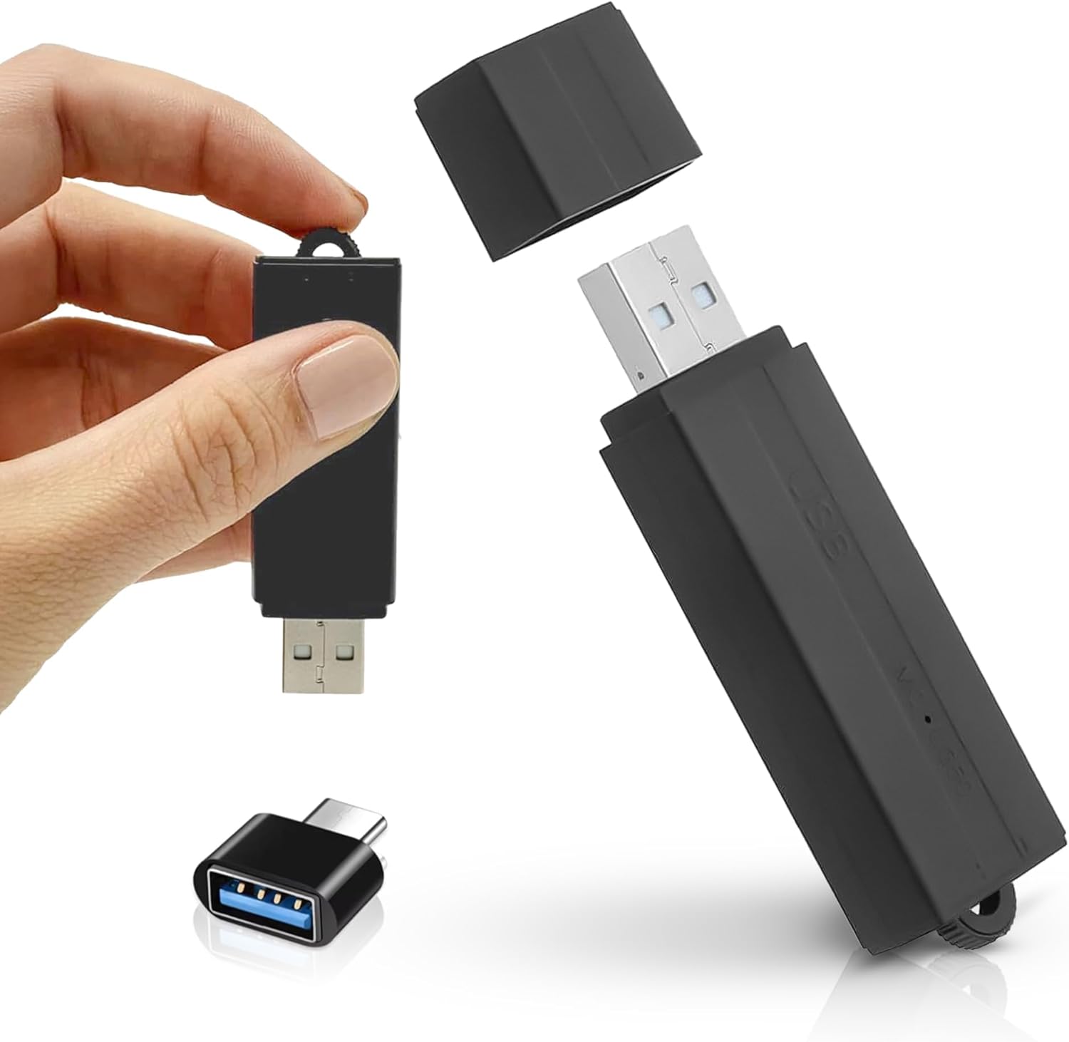 USB Voice Recorder 288 Hours | Long Battery Life | Voice-Activated & Continuous Modes | Easy File Transfer | Compact Audio Note Device for Meetings, Lectures, and Ideas