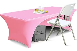 ABCCANOPY 6ft Pink Stretch Tablecloth - The Perfect Fit for Every Occasion