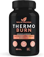 Termogênico à Base de Café Verde, Cafeína e Cromo, 60 Cápsulas de 550mg - Thermo Burn Natural Vitaminas