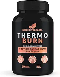 Termogênico à Base de Café Verde, Cafeína e Cromo, 60 Cápsulas de 550mg - Thermo Burn Natural Vitaminas