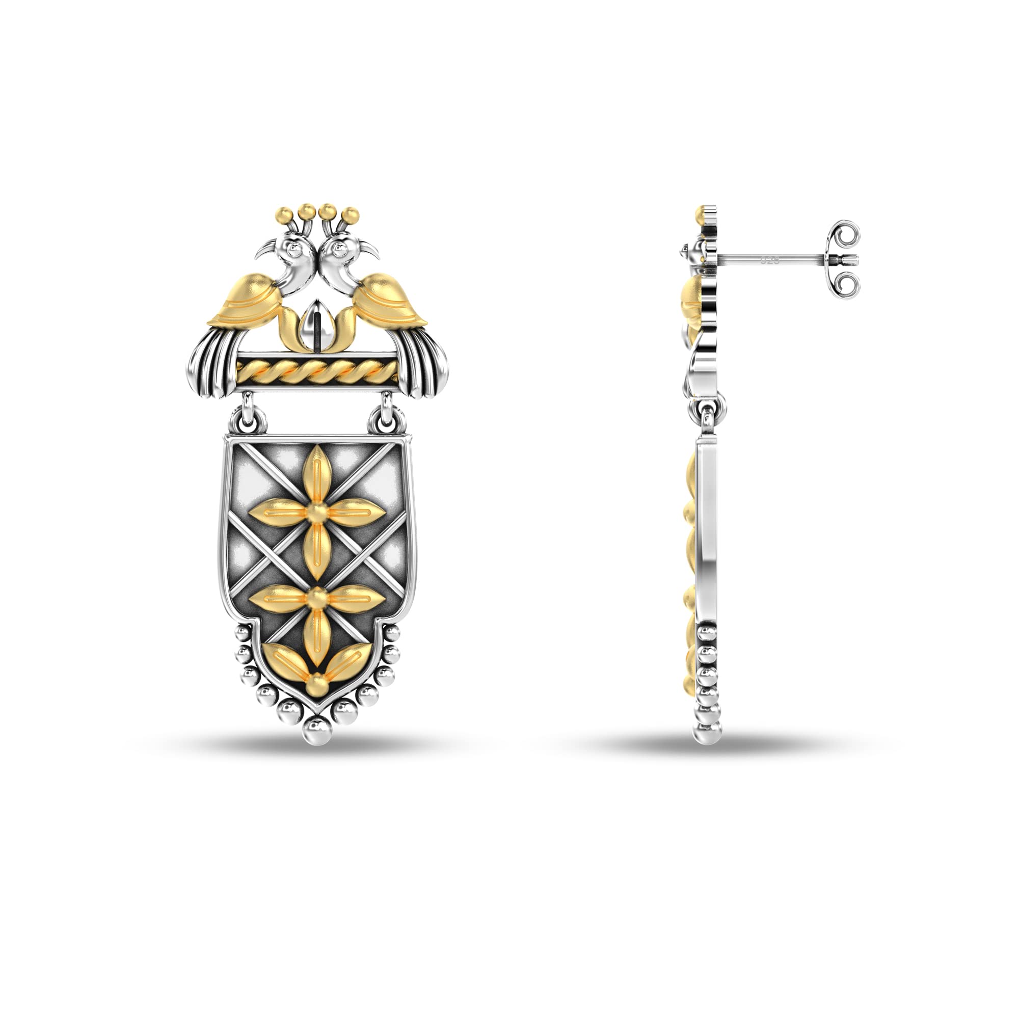 See full amazon price history chart for Amazon Brand - Anarva 925 Sterling Silver BIS Hallmarked Earrings for Women Oxidized, Gold Plated Ethnic Peacock Dangler Earring for Girls Amazon Brand - Anarva 925 Sterling Silver BIS Hallmarked Earrings for Women Oxidized, Gold Plated Ethnic Peacock Dangler Earring for Girls (B09RDZFPRV) Amazon Price History, Amazon Price Tracker
