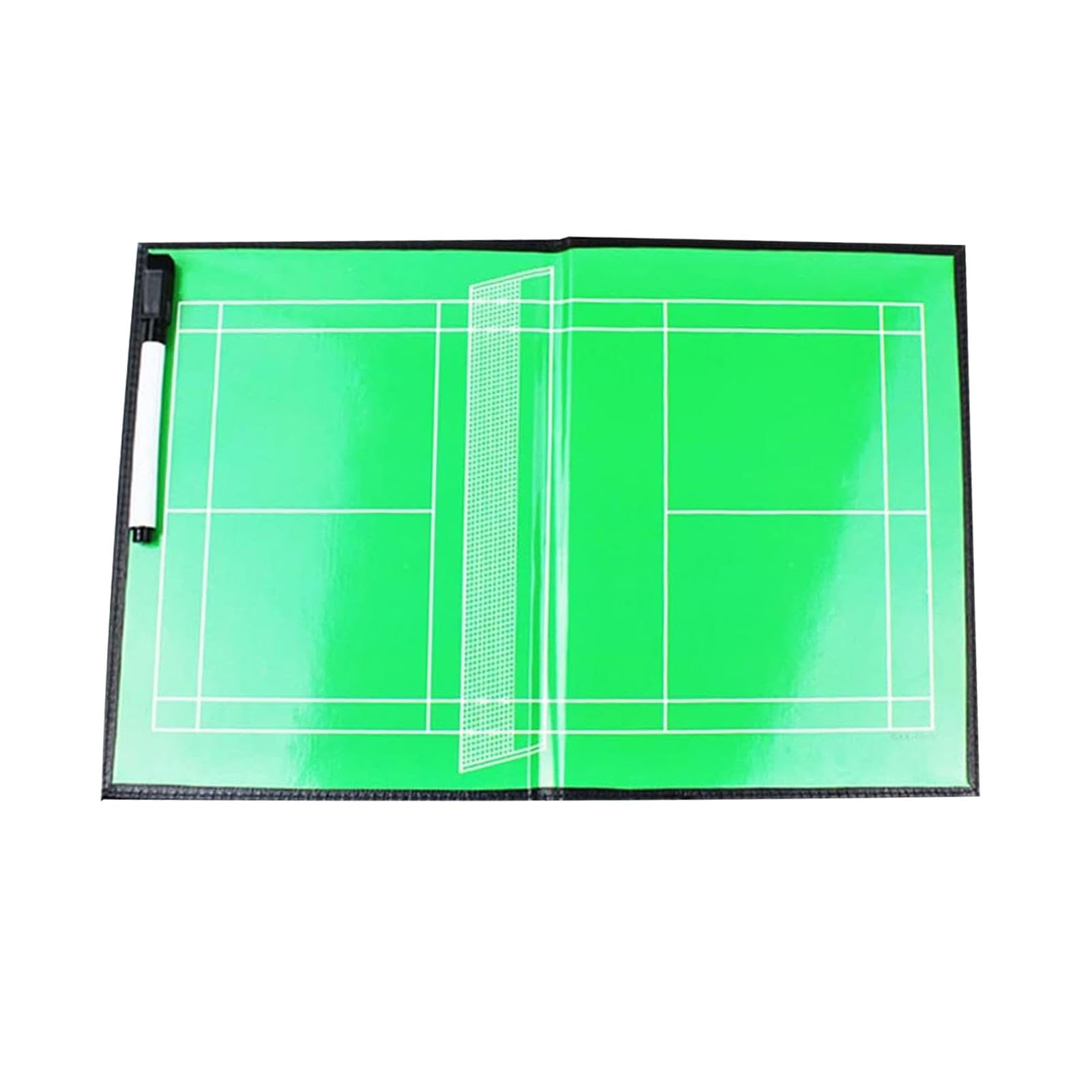Tennis trocken abwischbares Coaching-Board | Tennis-Strategiebrett | tragbares Coaching-Werkzeug | Trainer-Klemmbrett | Faltbares Markierbrett Tennisbrett Tennis-Zubehör für Strategieplanung