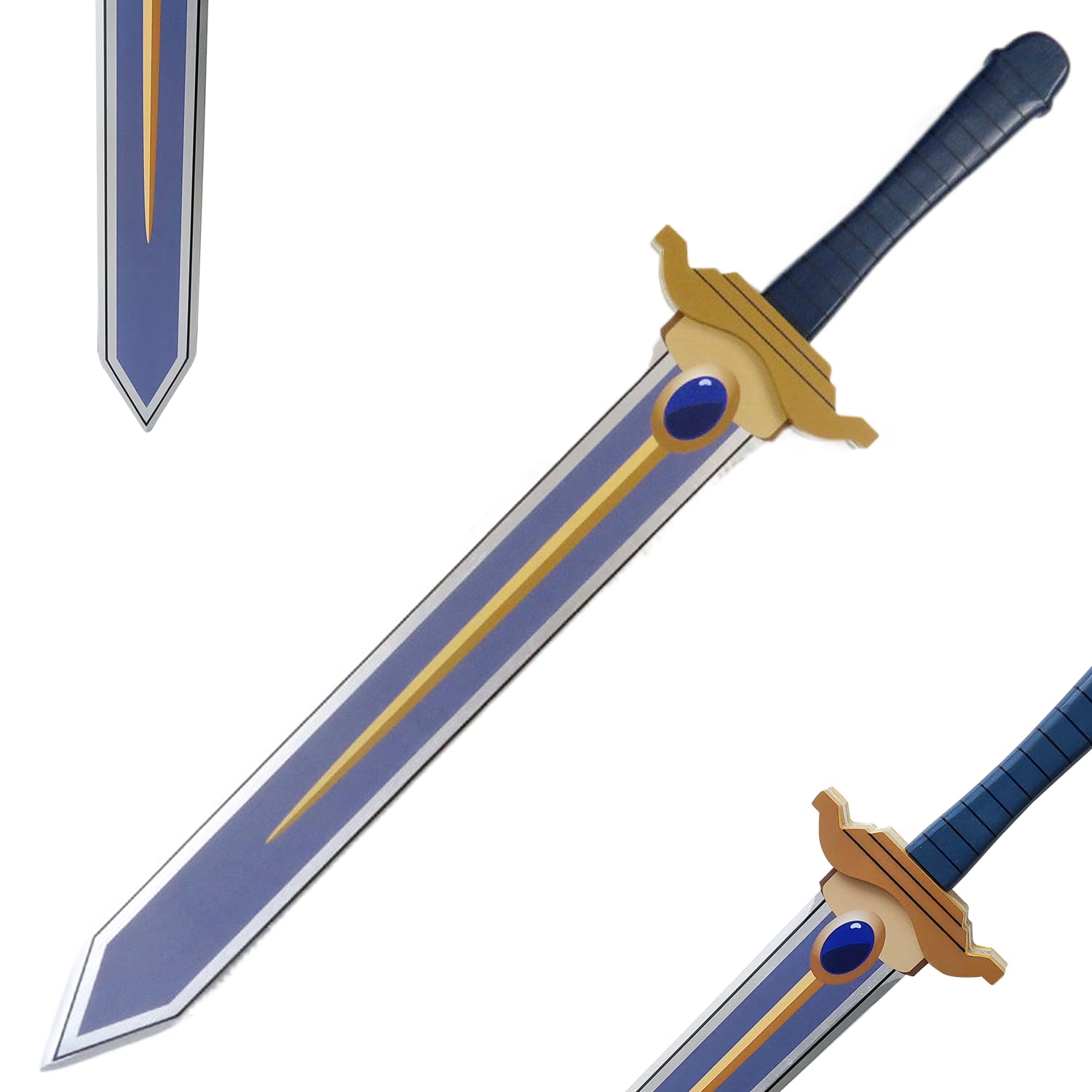 Claymeur 100 cm Blue Anime Frieren Sword for Cosplay Props, Costume Dress Up Accessories