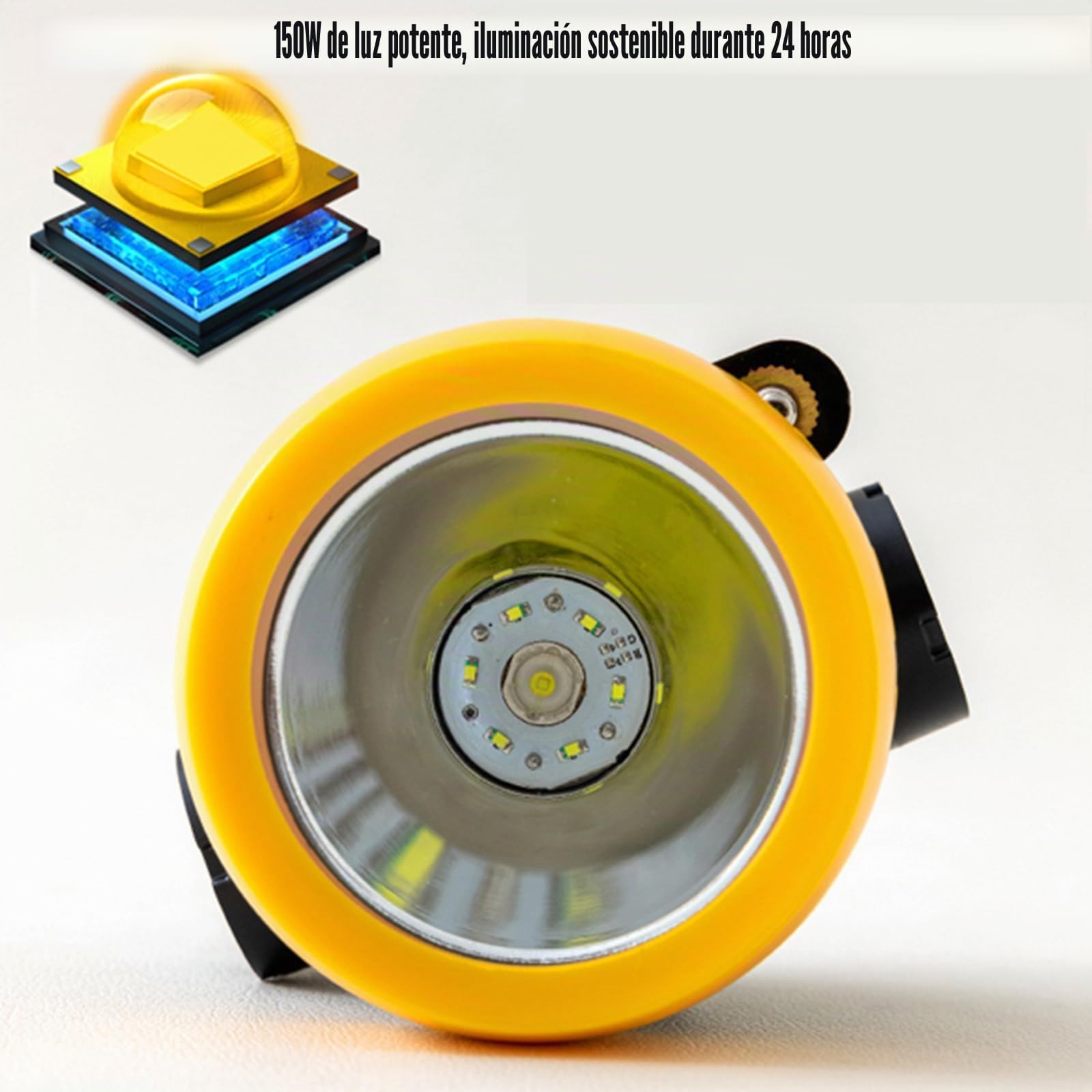 3W Caza led minería Faro, Ultra Brillante Recargable a Prueba de Agua minero luz de Seguridad con Cargador para Senderismo al Aire Libre/Camping/Pesca