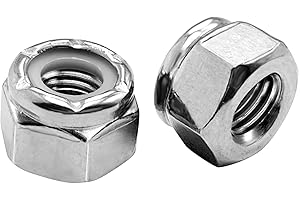 1/4-20 Stainless Steel Nuts with Nylon Insert for Secure Locking