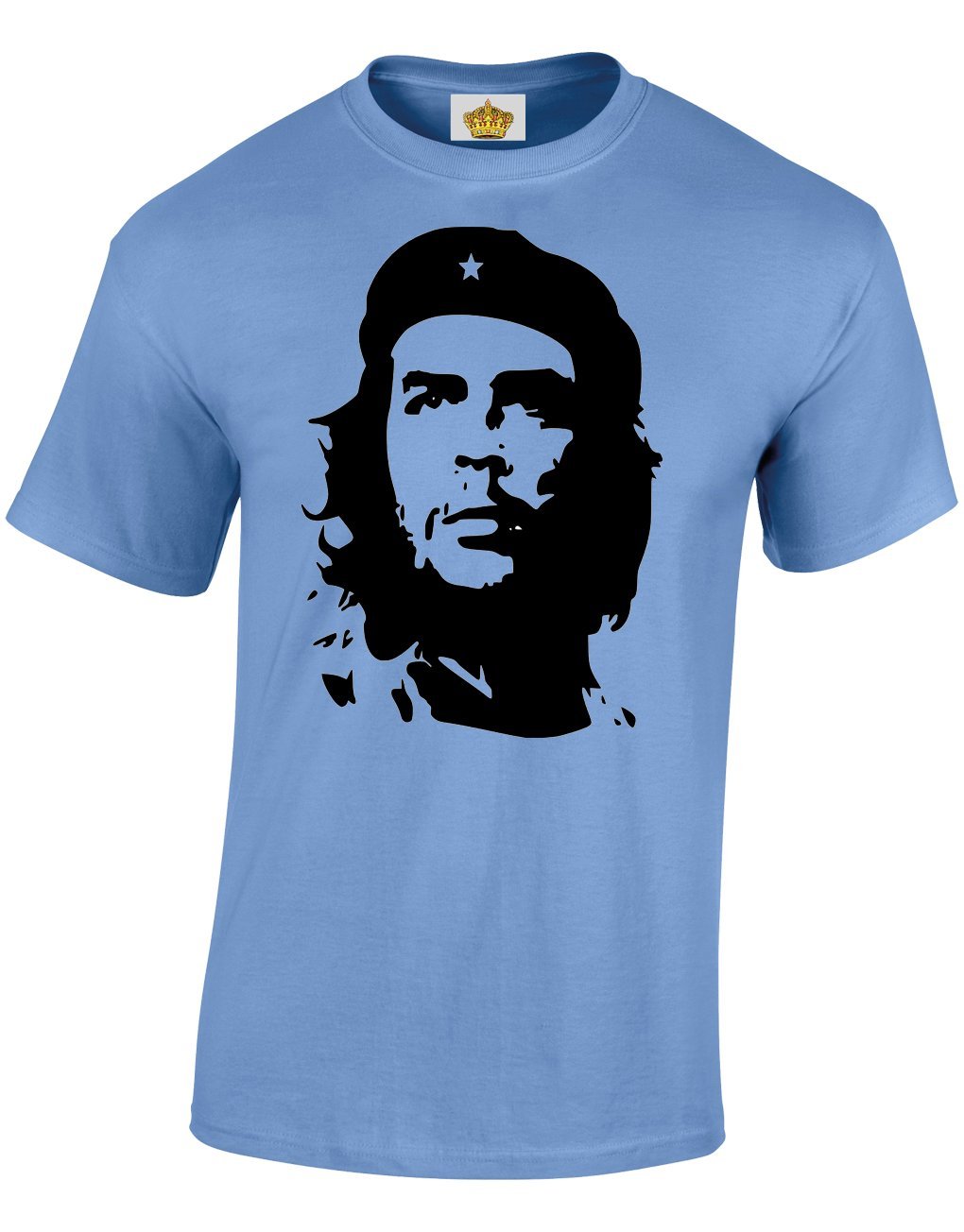 Crown Designs Che Guevara Iconic Image Novelty Gifts for Men & Teenagers T-Shirts Tops - Carolina Blue/Medium