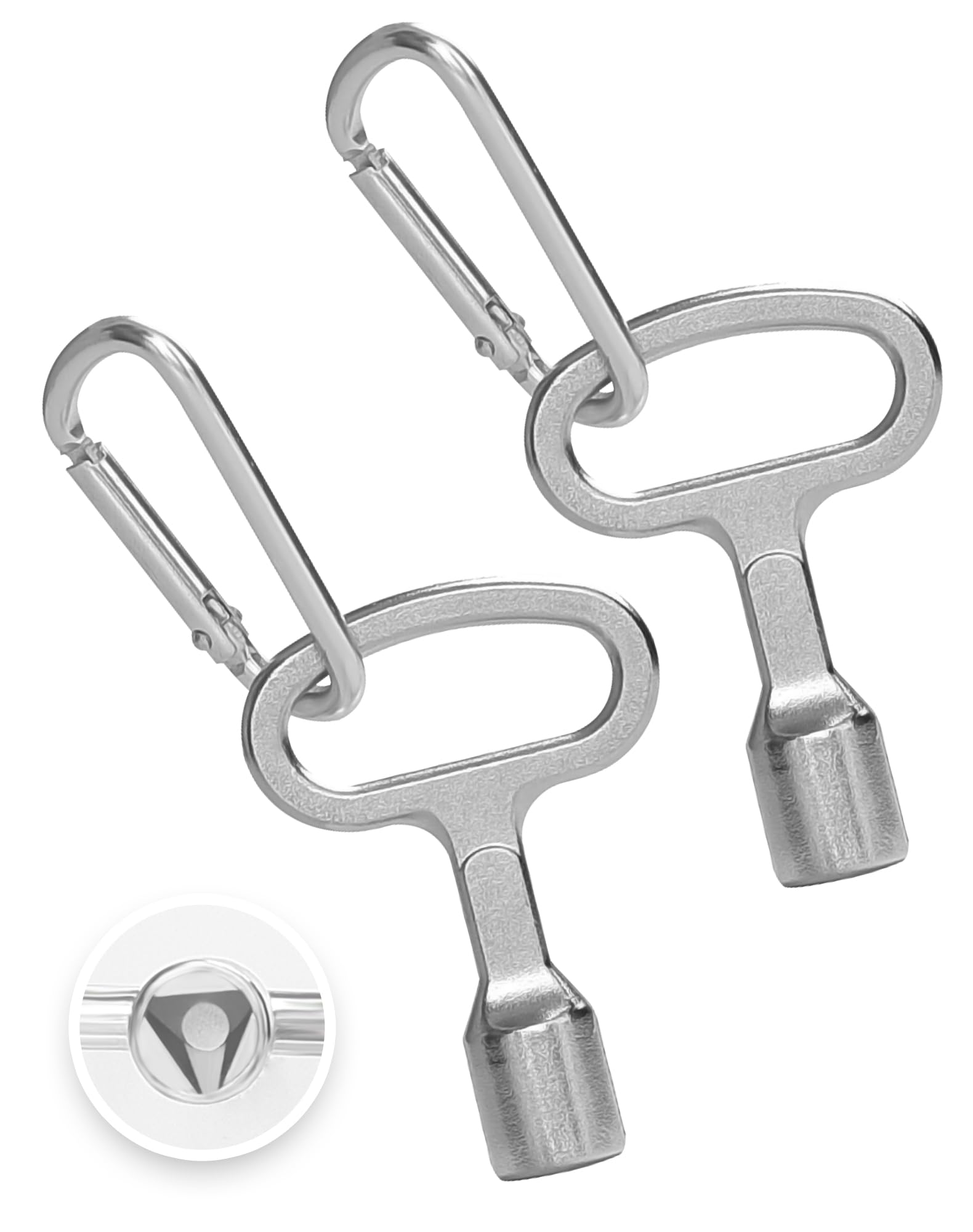 SOSALUK 2 Pcs Clé Triangle Poubelle Jaune Métal