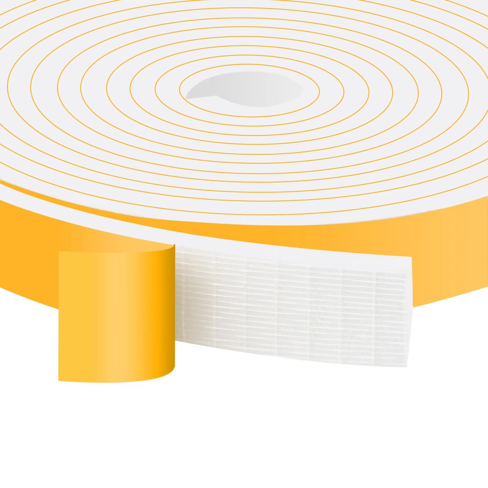 Trisiki High Density Foam Weather Stripping Door Seal Strip Insulation Tape Roll for Insulating Door Frame, Window, Air Conditioner Soundproof Self
