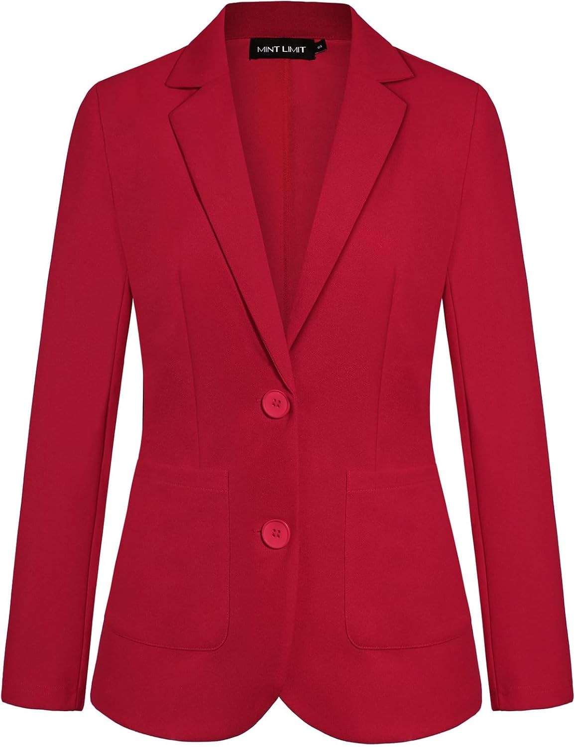 MINTLIMIT Womens Casual Long Sleeve Blazer Button Front Notch Lapel Work Office Business Blazers Jackets with Pockets