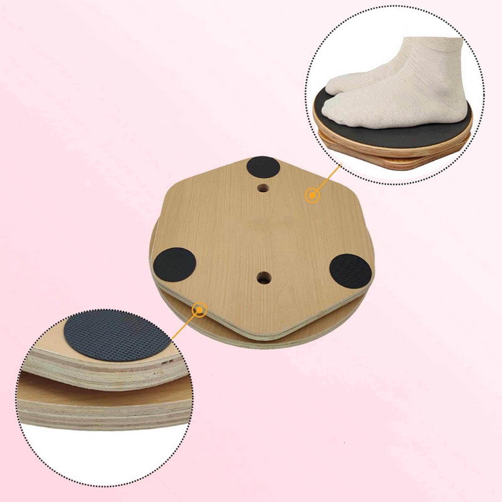 Esercizio Twist per la vita, Balance Waist Twister in legno, dimagrante addominale, disco girevole portatile per dimagrire