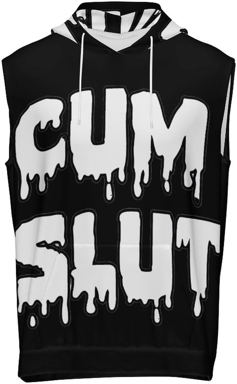 Men's Workout Hooded Tank Tops Sleeveless Muscle Gym T-Shirts