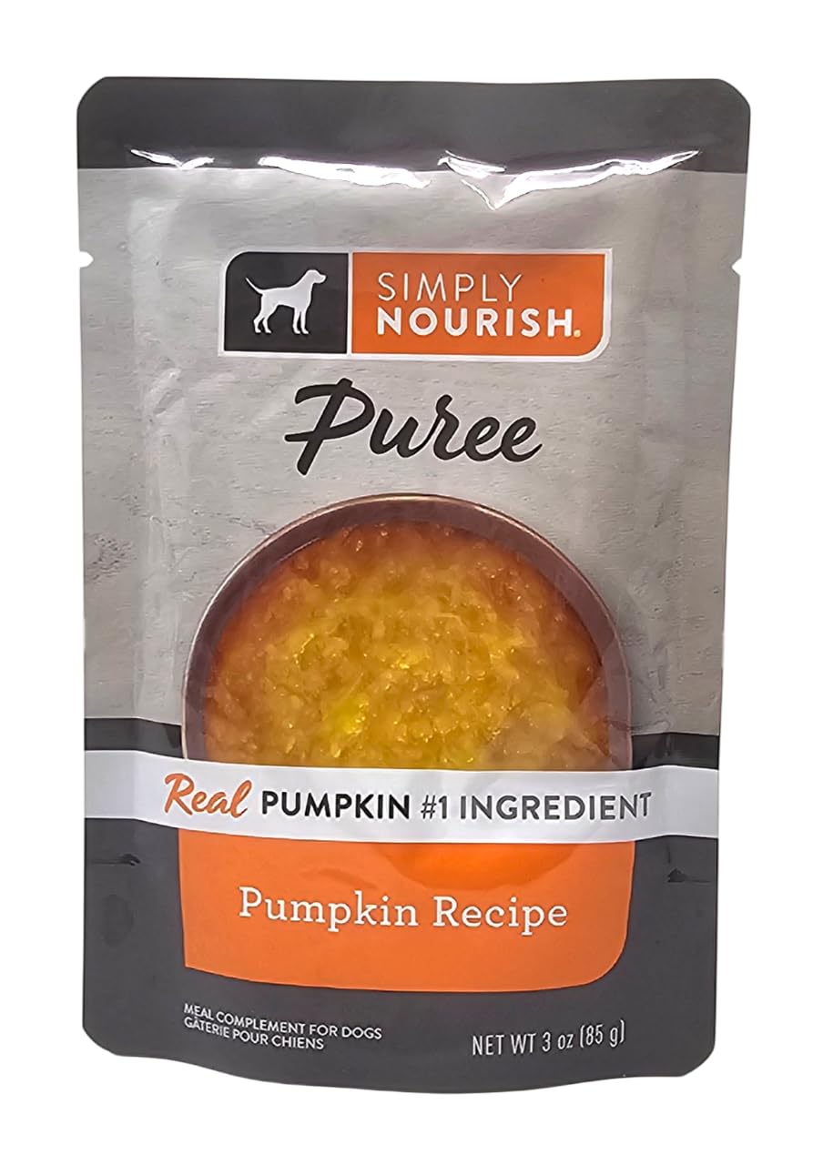 SIMPLY NOURISH Pumpkin Puree Dog Food Topper, 3 Ounces