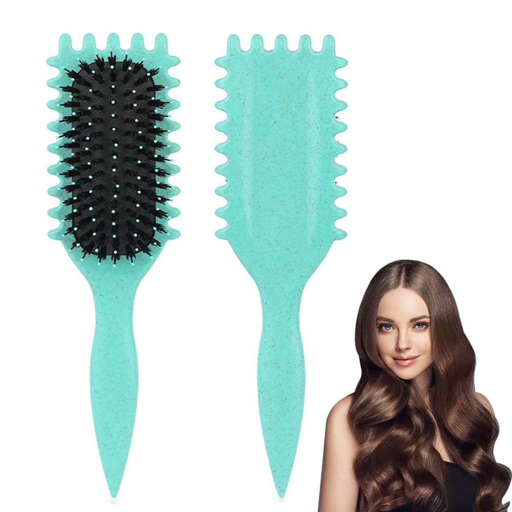Curl Defining Brush, Curly Styling Hair Brush for Detangling Reduce Pulling and Separation