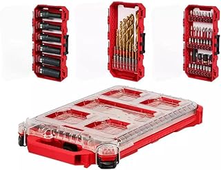Compatible with 48-32-5162 Impact Drill Drive & Fasten Pac kout Set - 60-Piece Comprehensive Kit for Drilling and Fastening Tasks