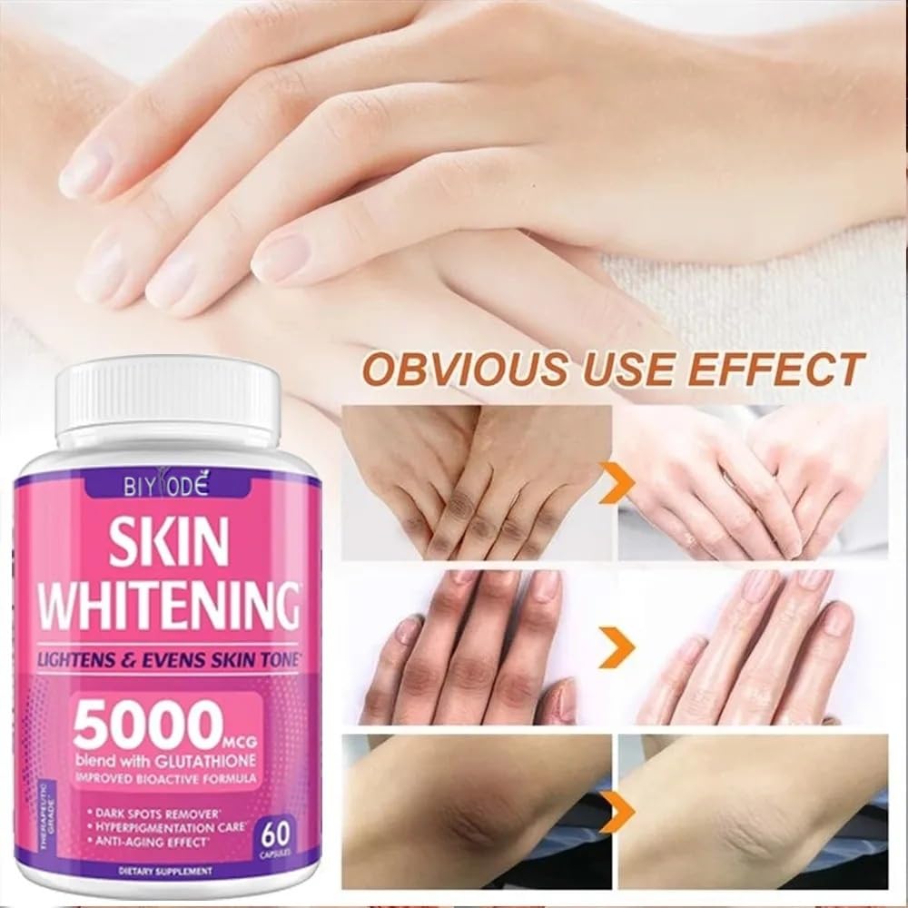 glutathione supplement south africa BIYODE Glutathione Capsules - 5,000mcg L-Glutathione Supplement with  Vitamin C - Improves Skin Tone - Powerful Antioxidant