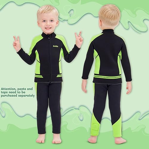 Miniatura 9 de GoldFin Pantalones cortos de neopreno, pantalones cortos de neopreno de 0.079 pulgadas para niños, niñas, niños pequeños, para natación, surf,