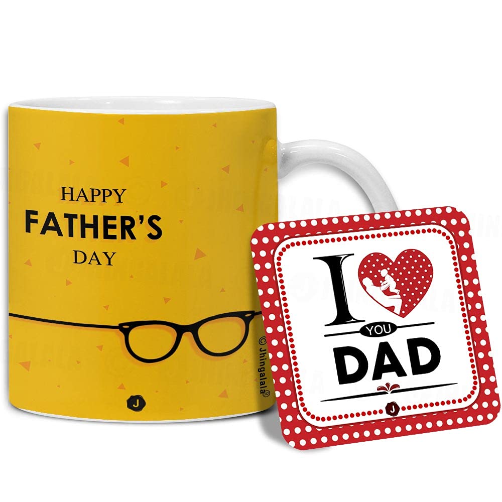 Buy Jhingalala Happy Father's Day Printed Mug And Greeting Card | Gift For  Papa, Gift For Father, Father's Day Gift For Dad, Gift For Father's Day  Online At Desertcartmalta